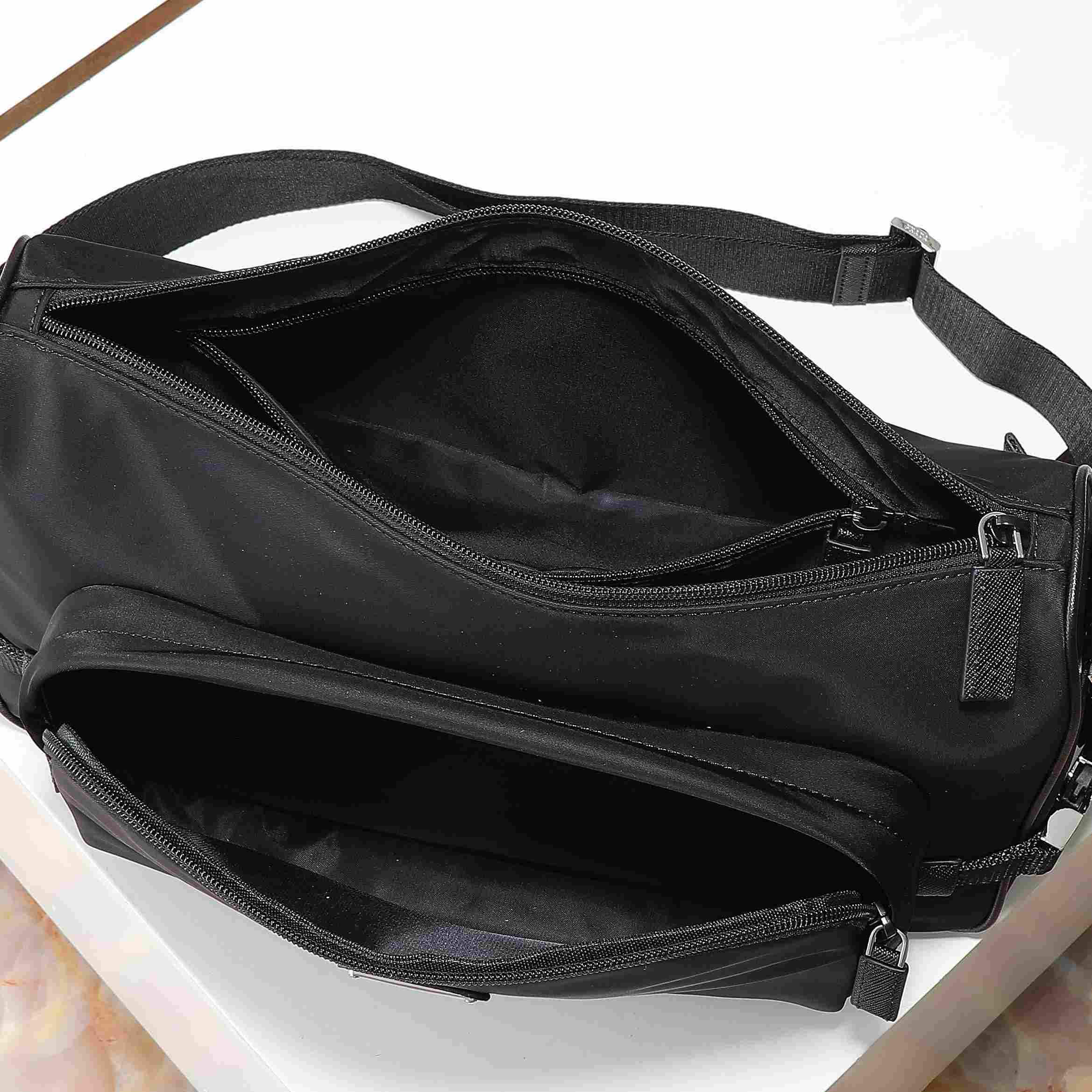 Prada Large Re-Nylon And Saffiano leather shoulder bag - DesignerGu