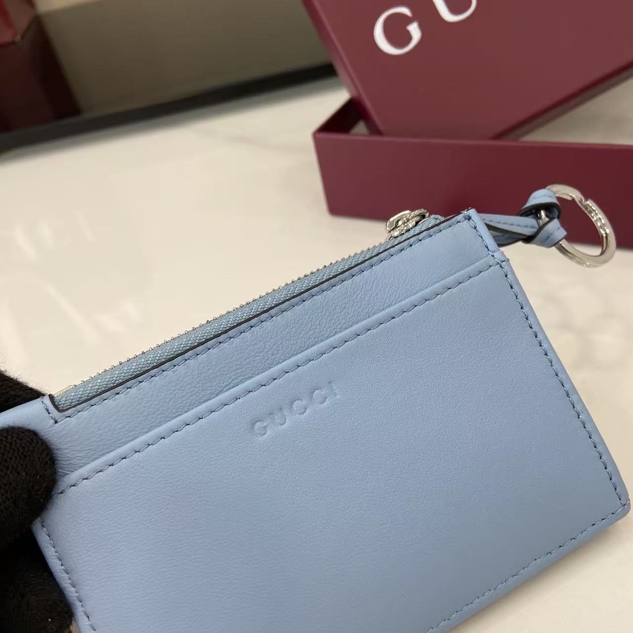 Gucci GG Marmont Zip Key Pouch - DesignerGu