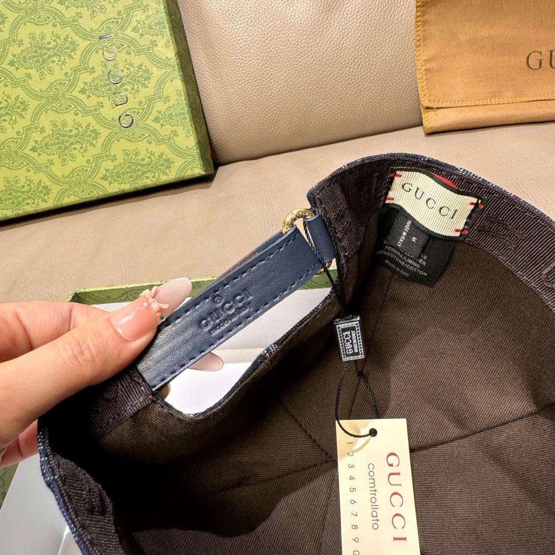Gucci GG Denim Baseball Cap  - DesignerGu