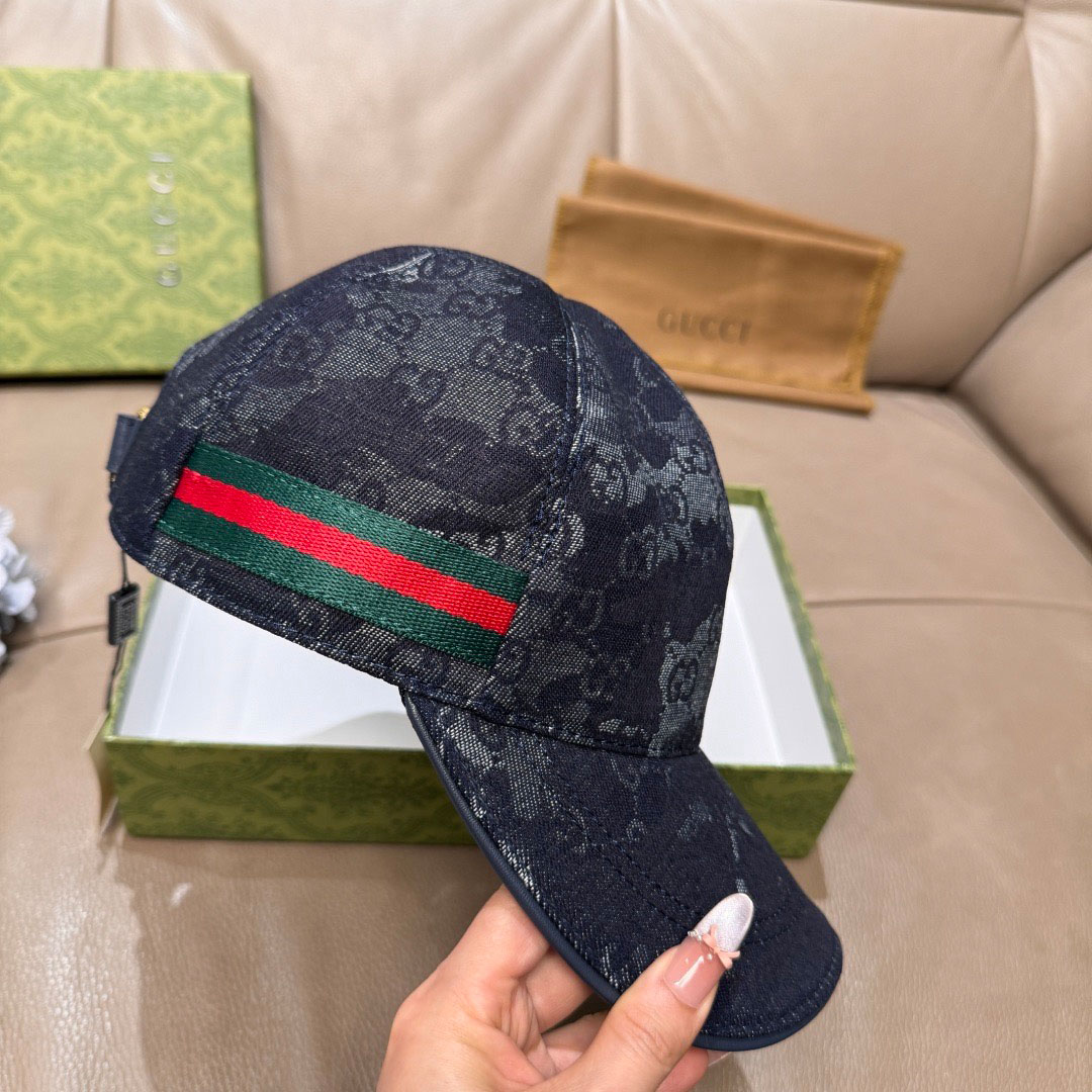 Gucci GG Denim Baseball Cap  - DesignerGu