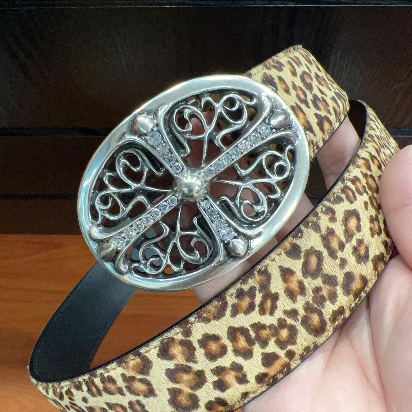 Chrome Hearts Leather Belt   - DesignerGu
