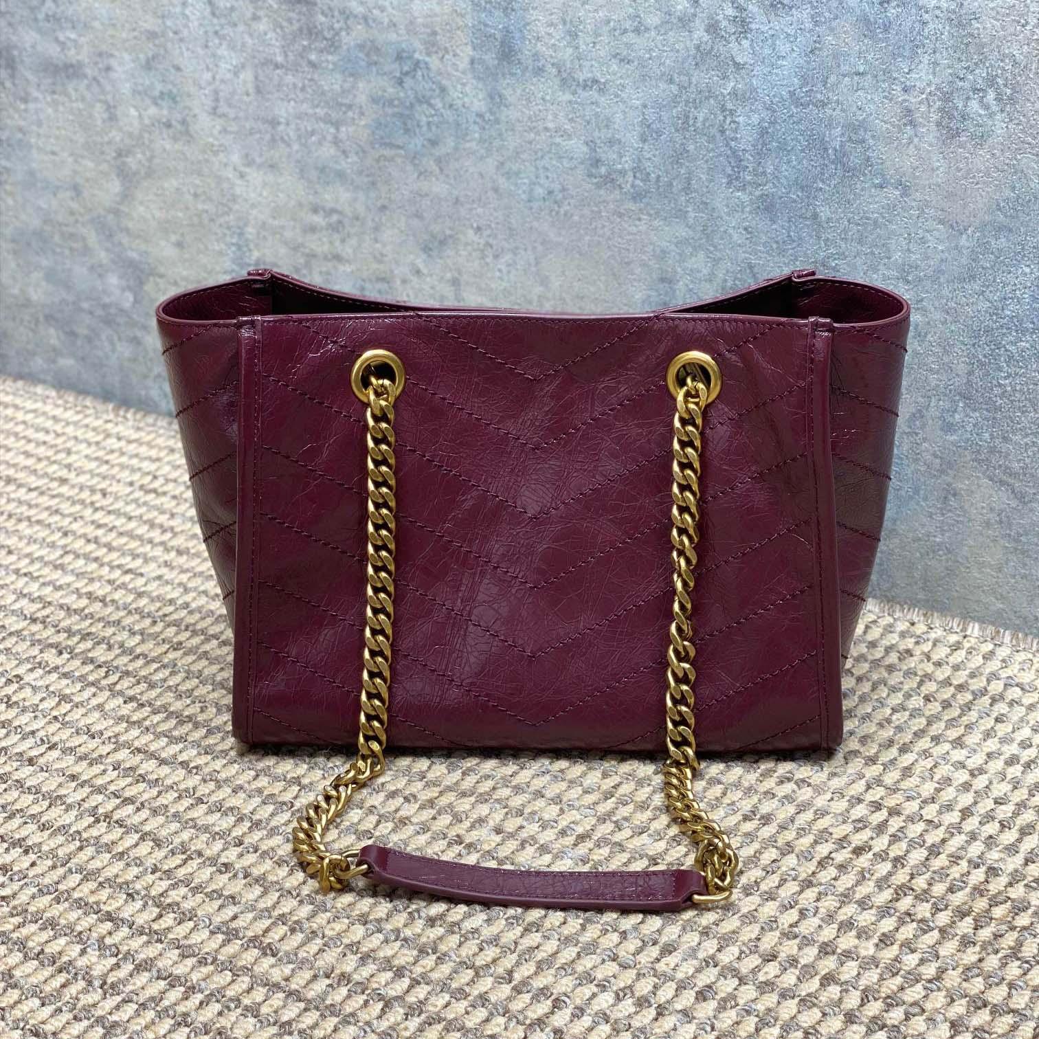 Saint Laurent Nini Small Shopping In Vintage Leather  - DesignerGu