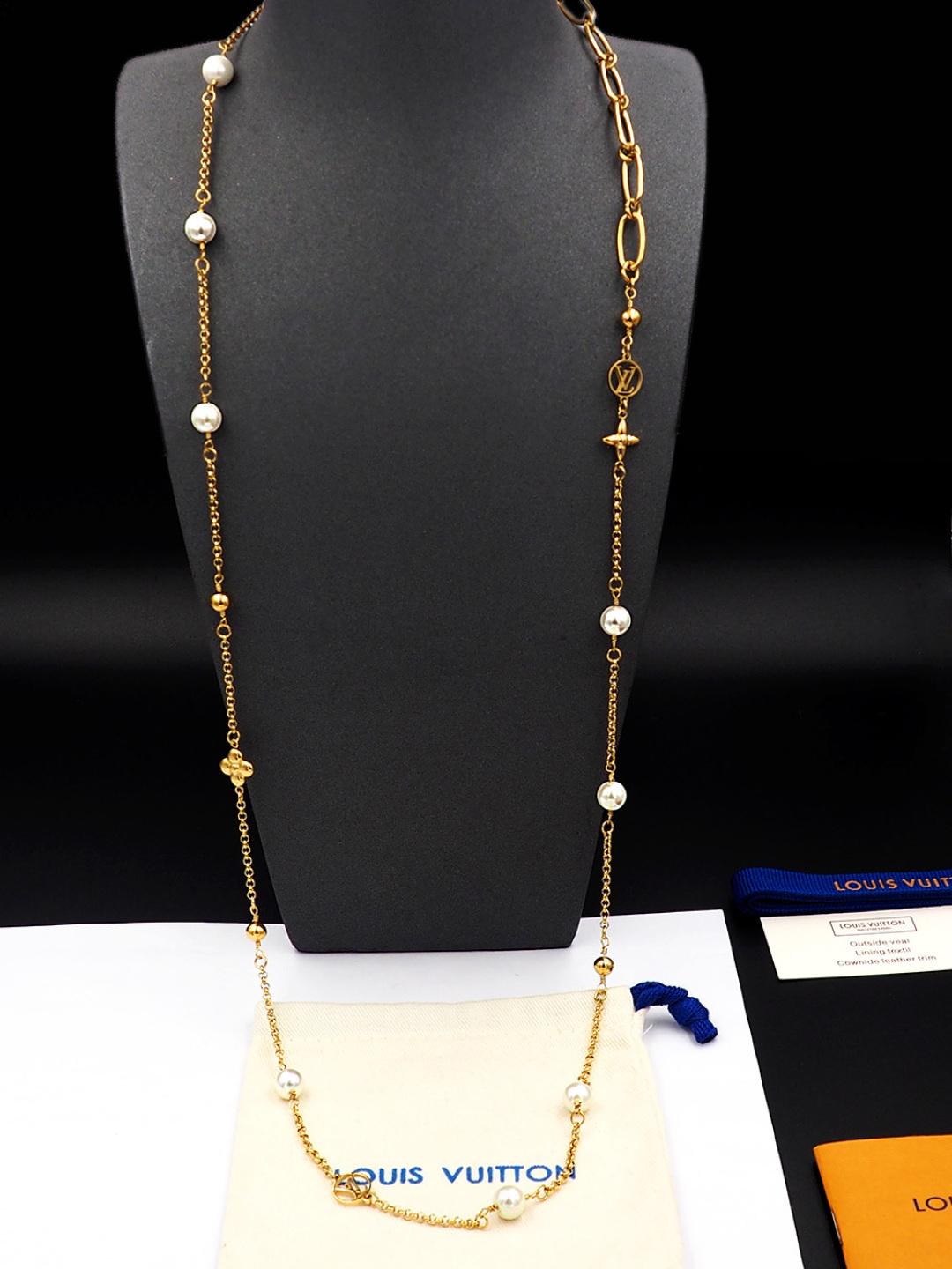 Louis Vuitton LV Mix Chains Necklace   M02516 - DesignerGu