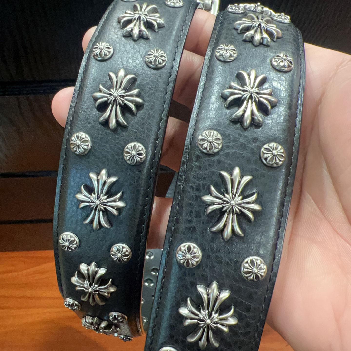 Chrome Hearts Leather Belt   - DesignerGu