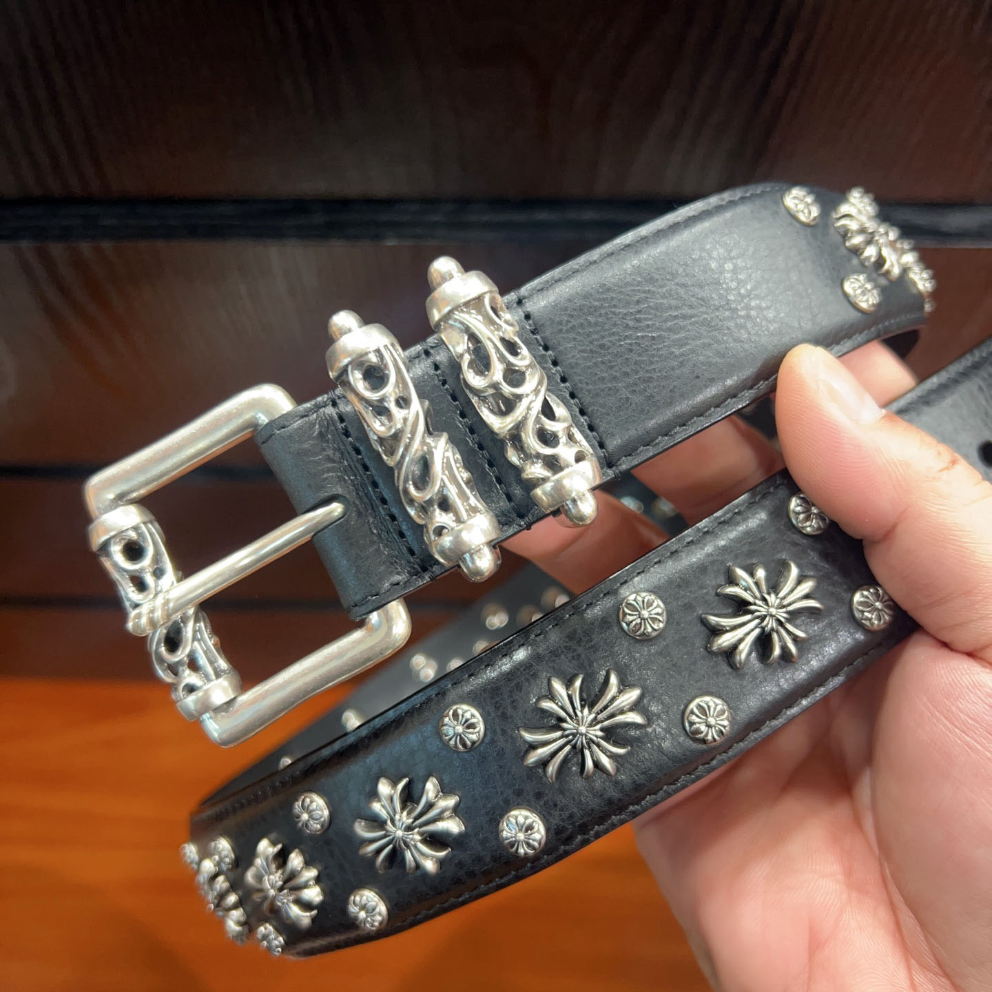 Chrome Hearts Leather Belt   - DesignerGu