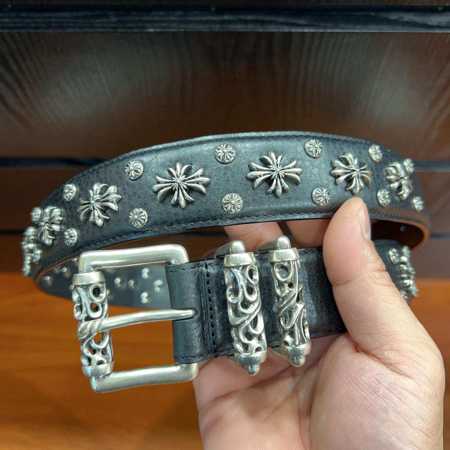 Chrome Hearts Leather Belt   - DesignerGu