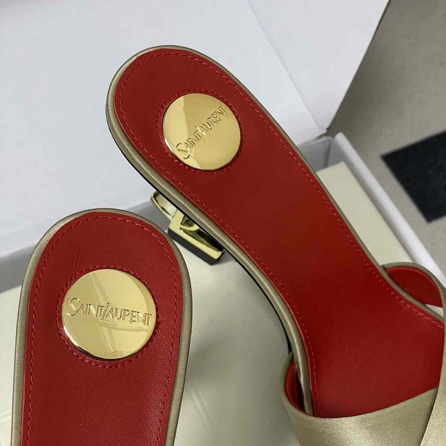 Saint Laurent Opyum Mules In Satin Crepe  - DesignerGu