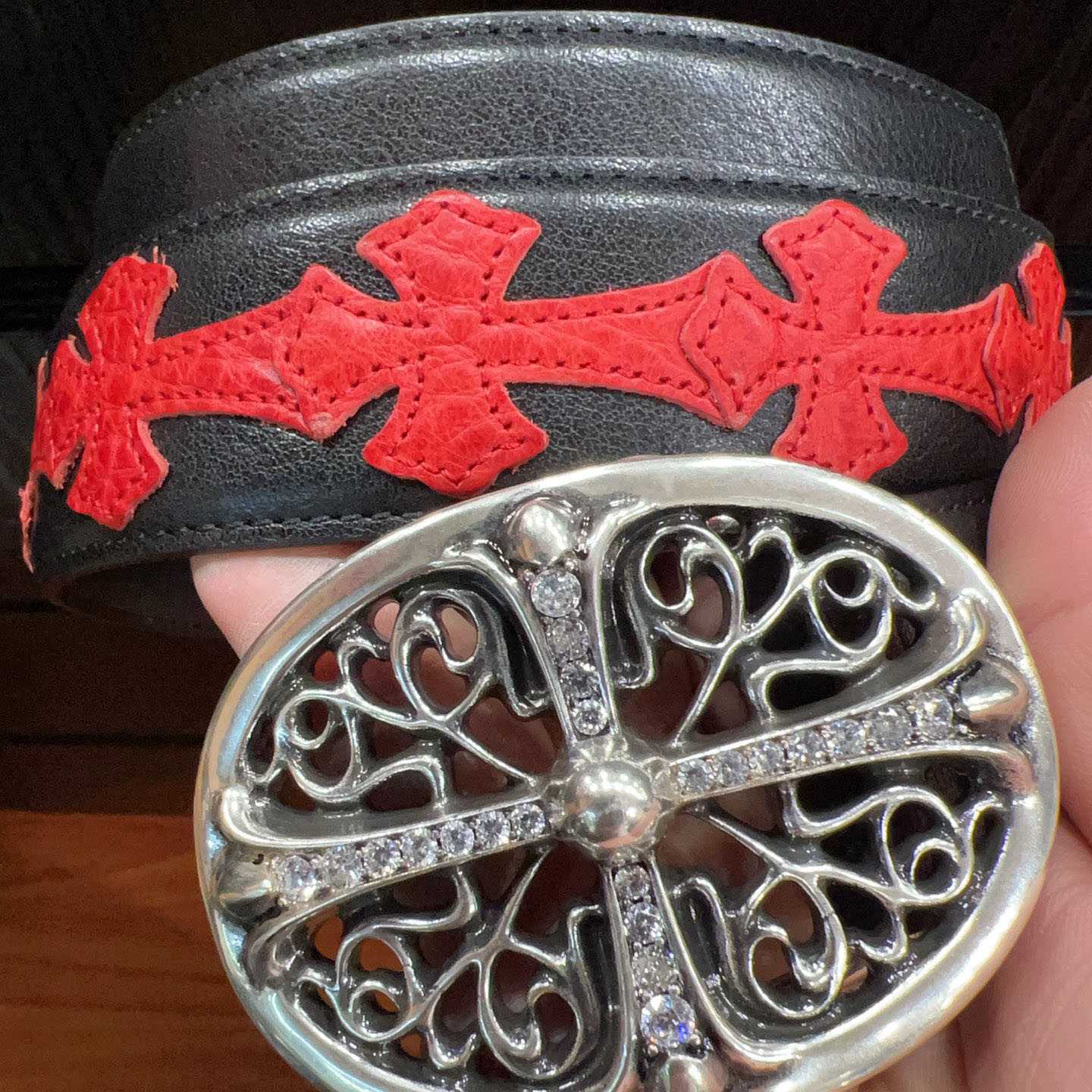 Chrome Hearts Leather Belt   - DesignerGu