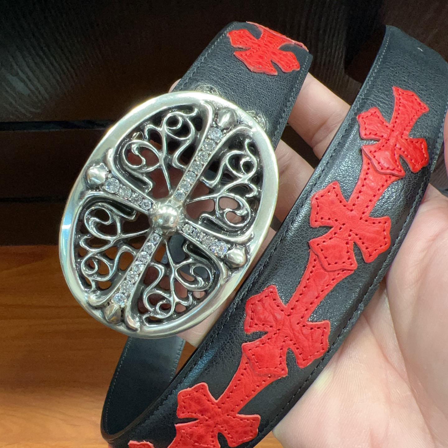 Chrome Hearts Leather Belt   - DesignerGu