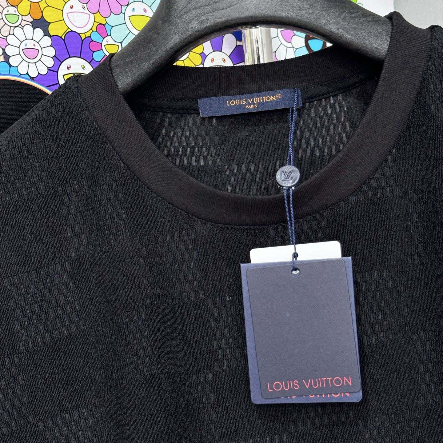 Louis Vuitton Damier French Terry Cotton T-Shirt - DesignerGu