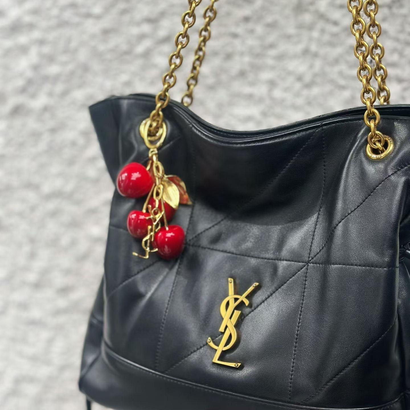 Saint Laurent CASSANDRE Cherry Bag Charm In Resin And Metal - DesignerGu