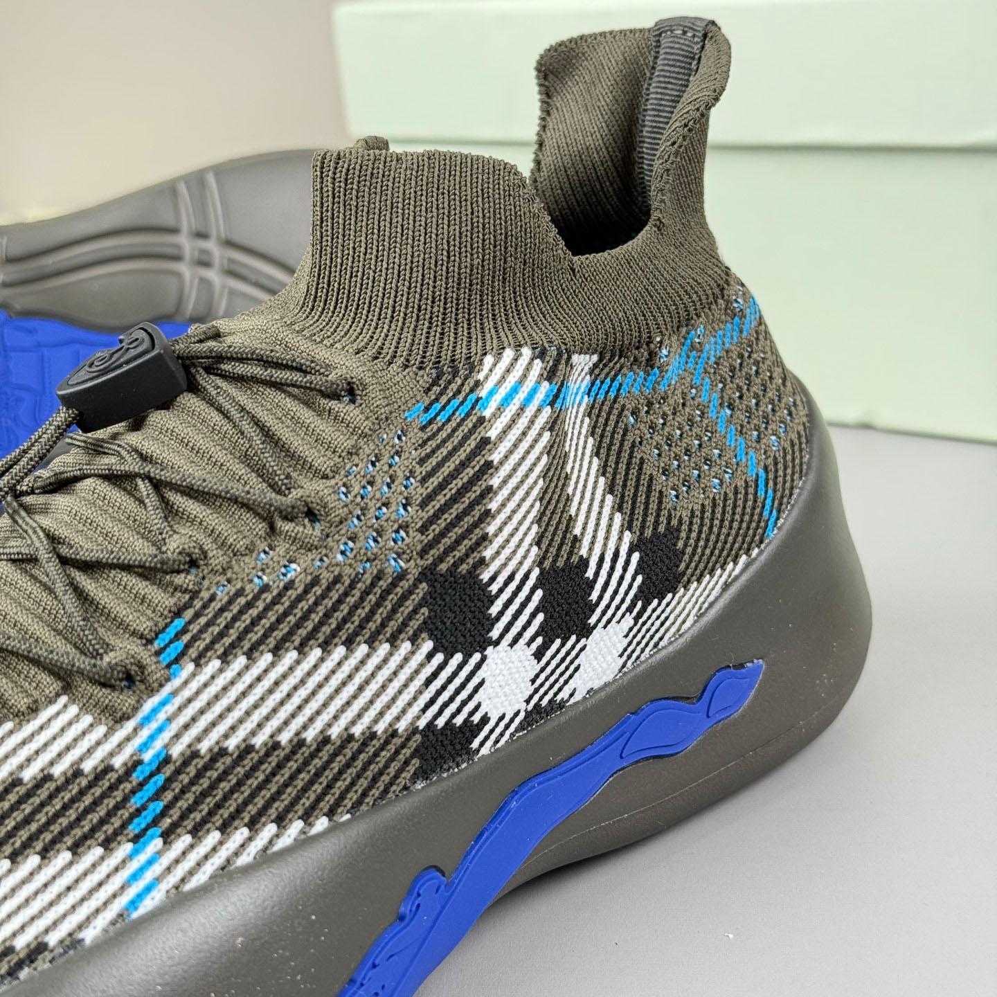 Burberry Check Knit Neptune Sneakers - DesignerGu