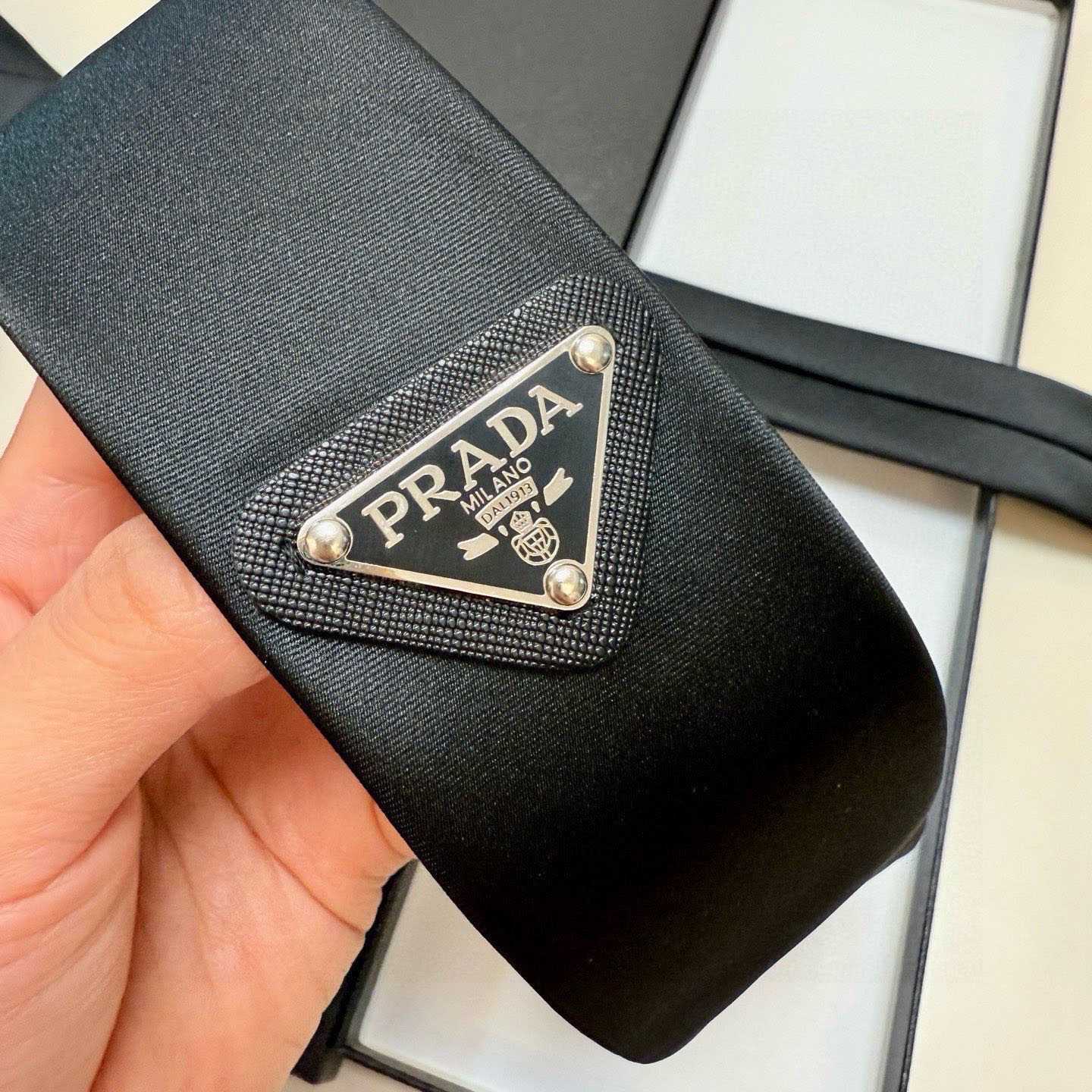 Prada Prada Logo Tie - DesignerGu
