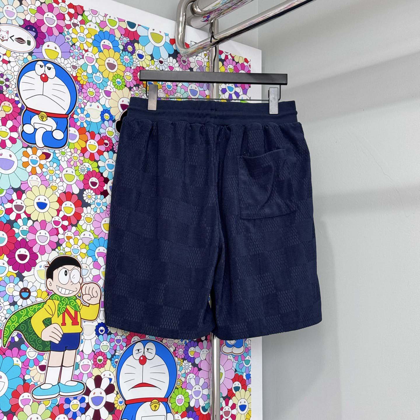 Louis Vuitton Damier French Terry Cotton-Blend Shorts   - DesignerGu