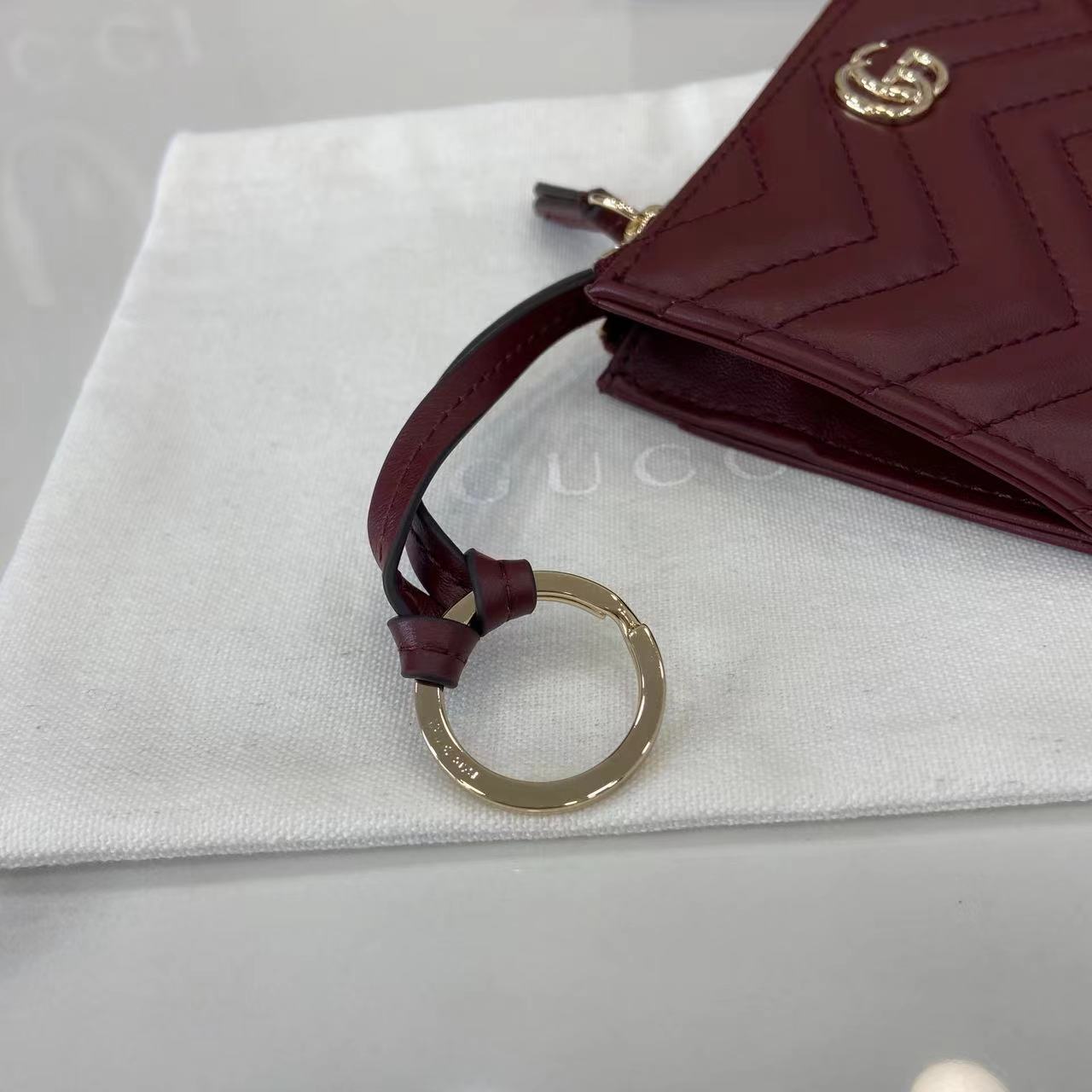 Gucci GG Marmont Zip Key Pouch - DesignerGu