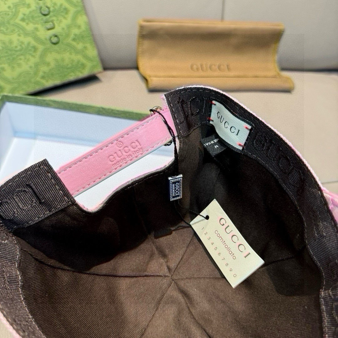 Gucci Original GG Canvas Baseball Hat With Web - DesignerGu