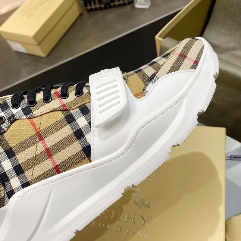 Burberry Check, Suede and Leather Sneakers - DesignerGu
