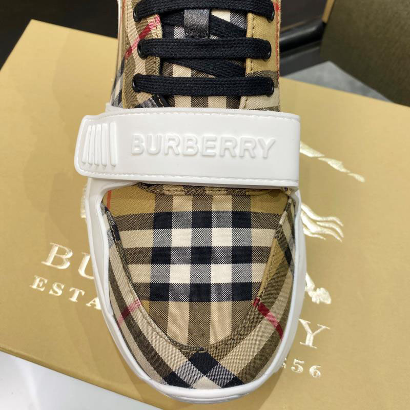 Burberry Check, Suede and Leather Sneakers - DesignerGu