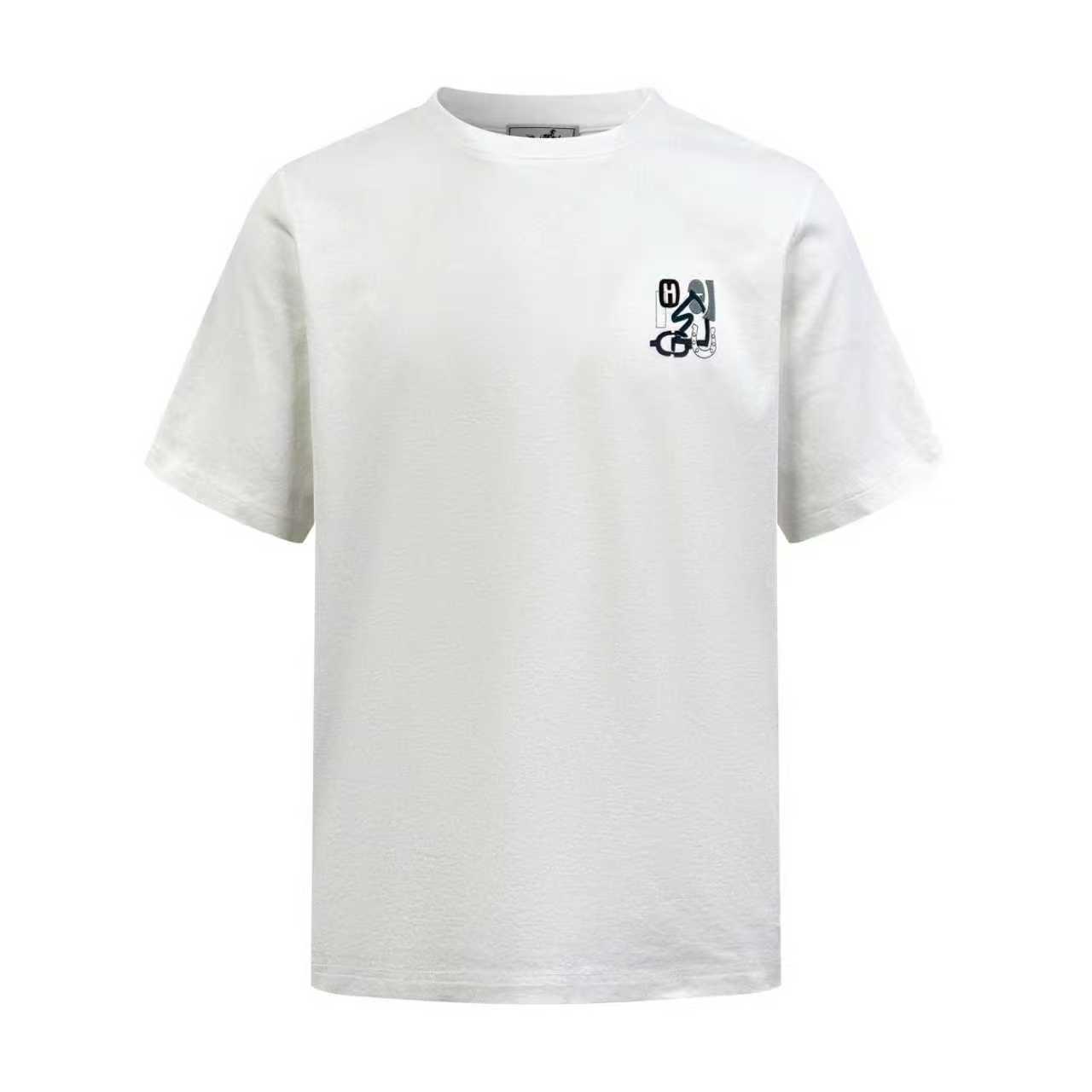 Hermes H Puzzle Leather Embroidery T-Shirt  - DesignerGu