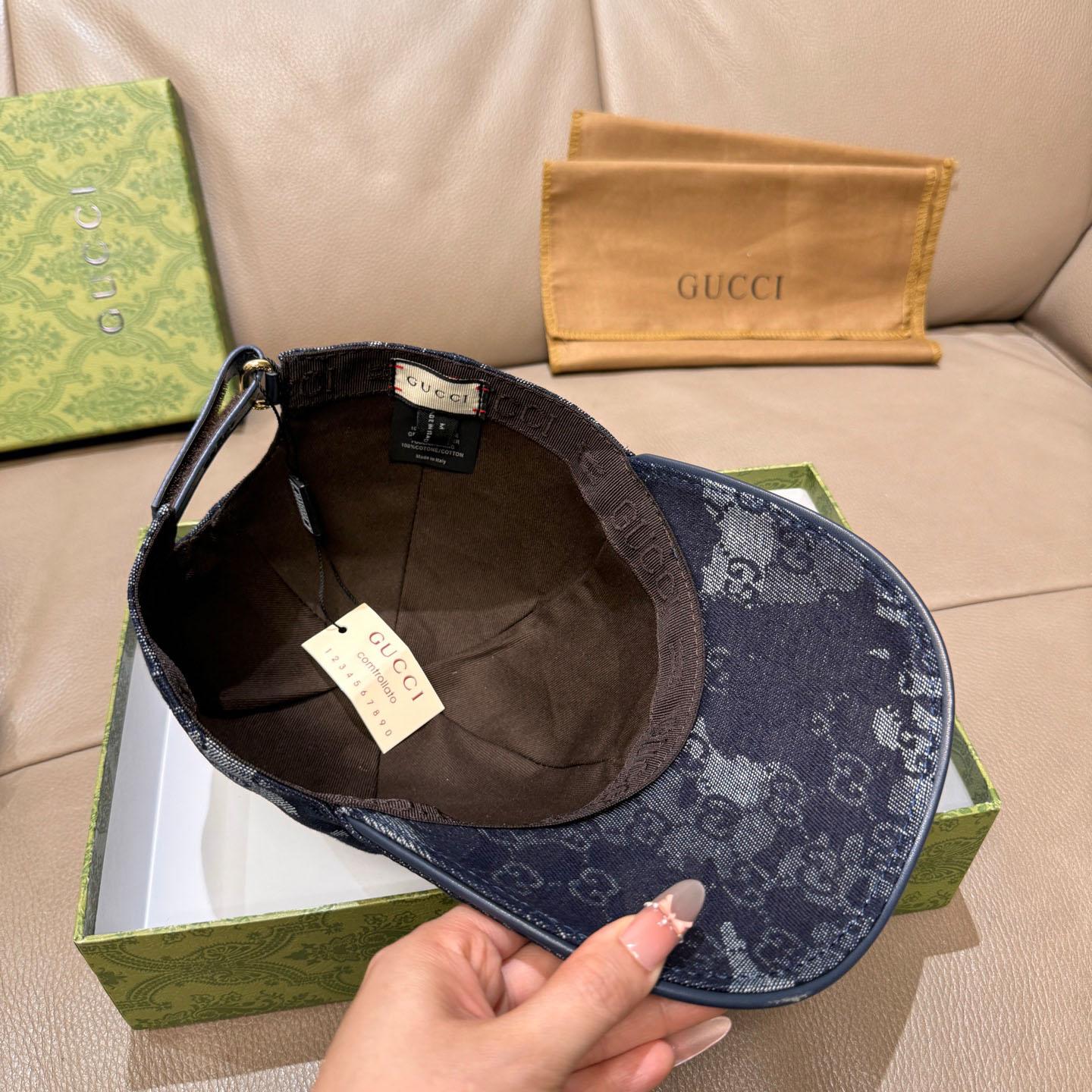 Gucci GG Denim Baseball Cap  - DesignerGu