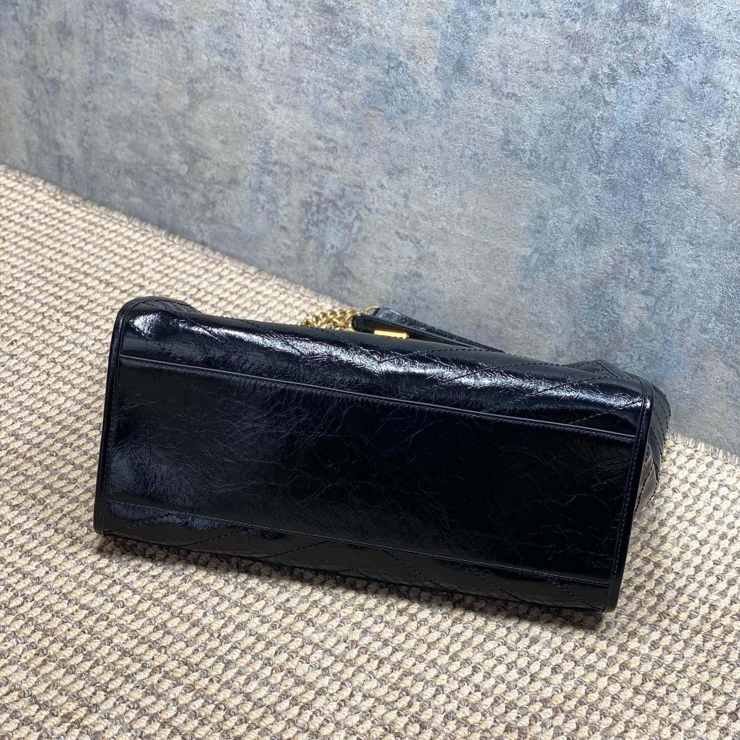 Saint Laurent Nini Shopping In Vintage Leather - DesignerGu