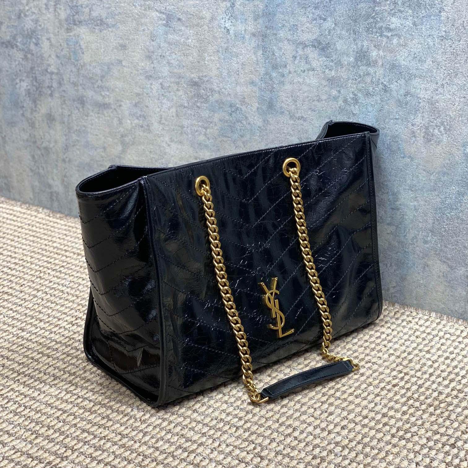 Saint Laurent Nini Shopping In Vintage Leather - DesignerGu