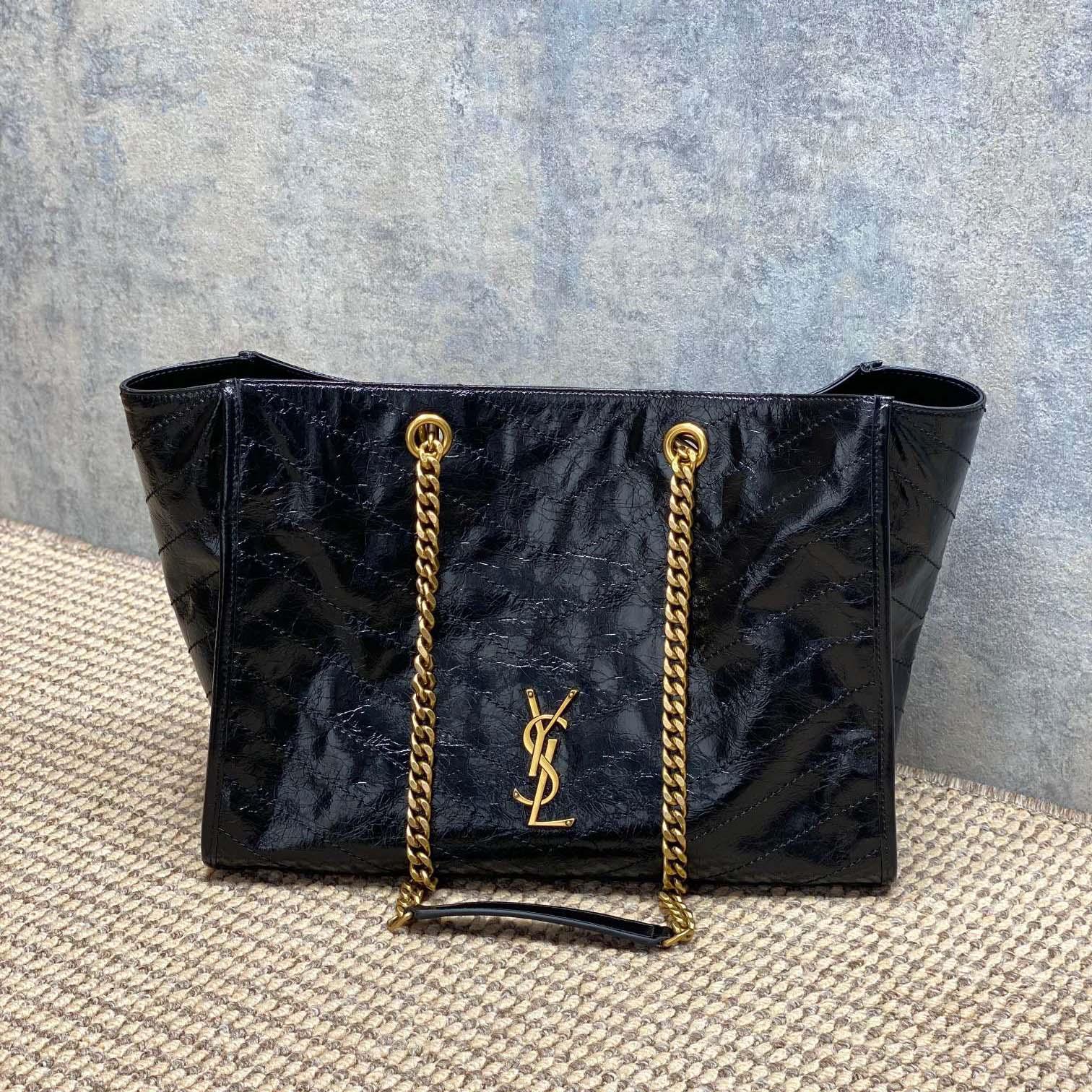 Saint Laurent Nini Shopping In Vintage Leather - DesignerGu