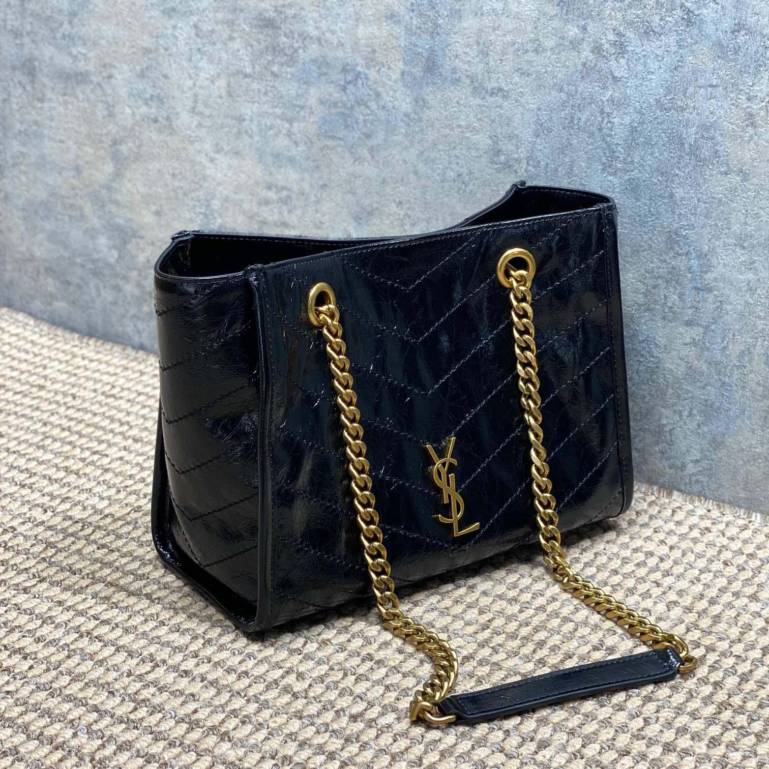 Saint Laurent Nini Small Shopping In Vintage Leather  - DesignerGu