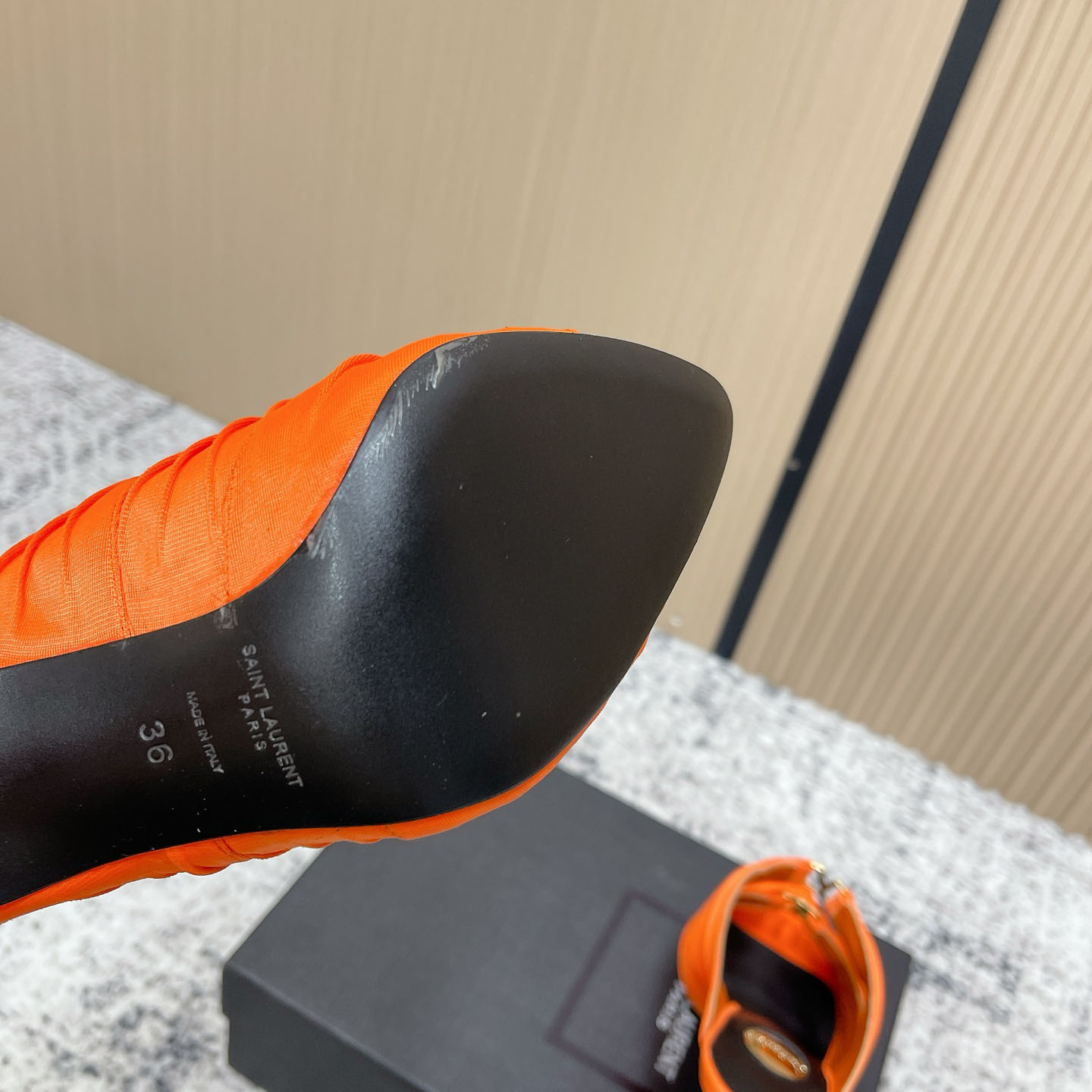 Saint Laurent EMILIE Mules In Satin Crepe - DesignerGu