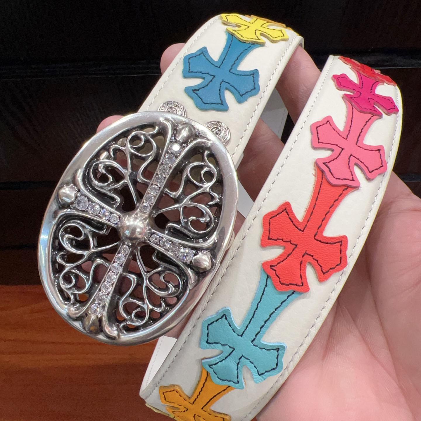 Chrome Hearts Leather Belt   - DesignerGu