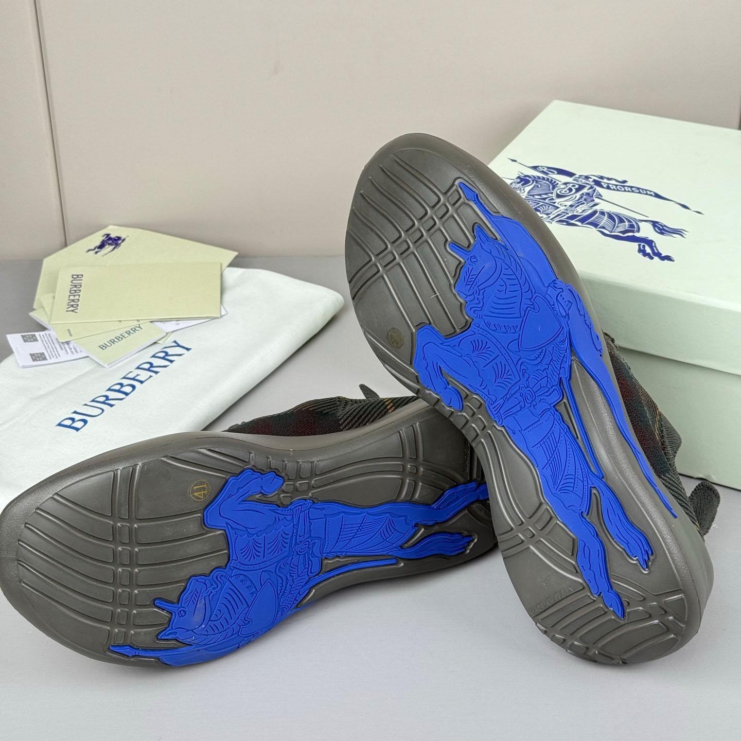 Burberry Check Knit Neptune Sneakers - DesignerGu