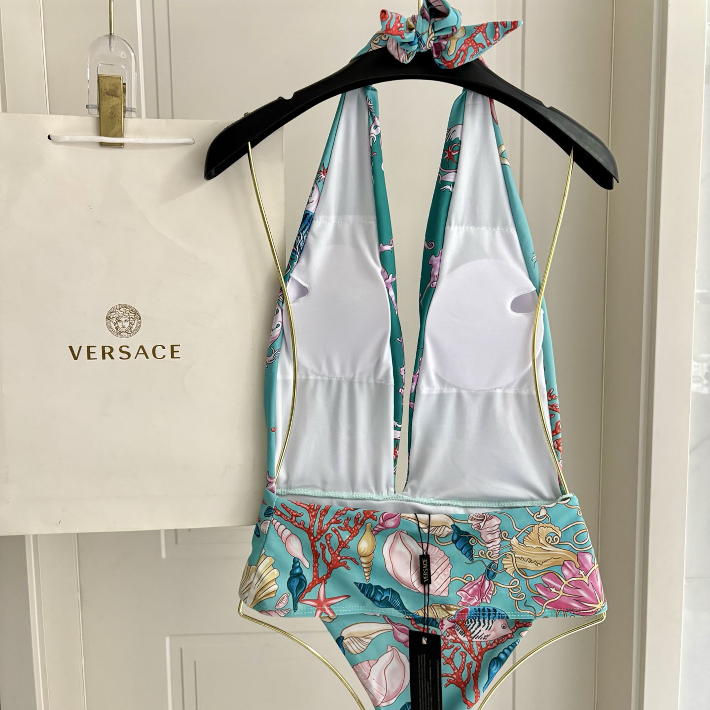 Versace Underwater Barocco Print Bodysuit - DesignerGu