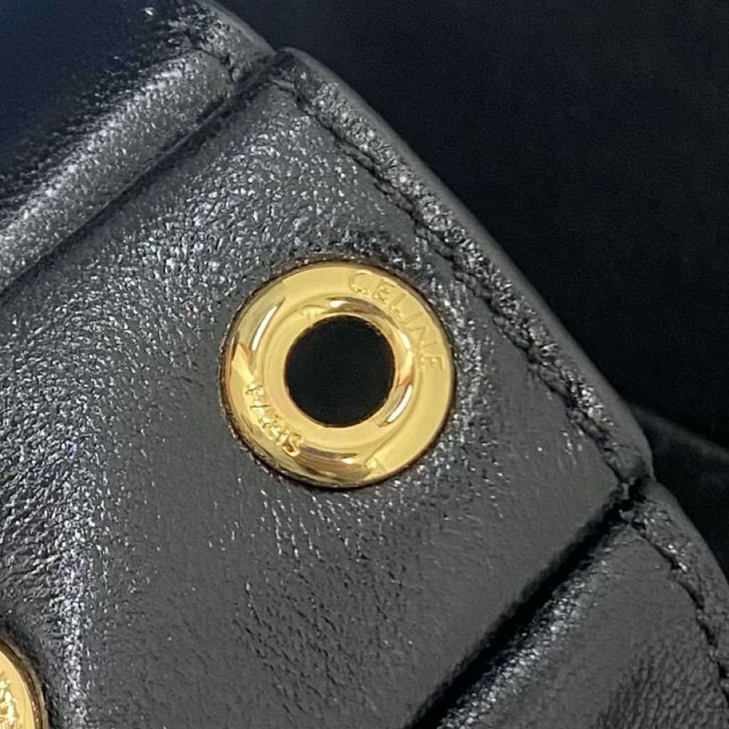 Celine HALFMOON SOFT TRIOMPHE BAG IN SUPPLE SHINY LAMBSKIN - DesignerGu