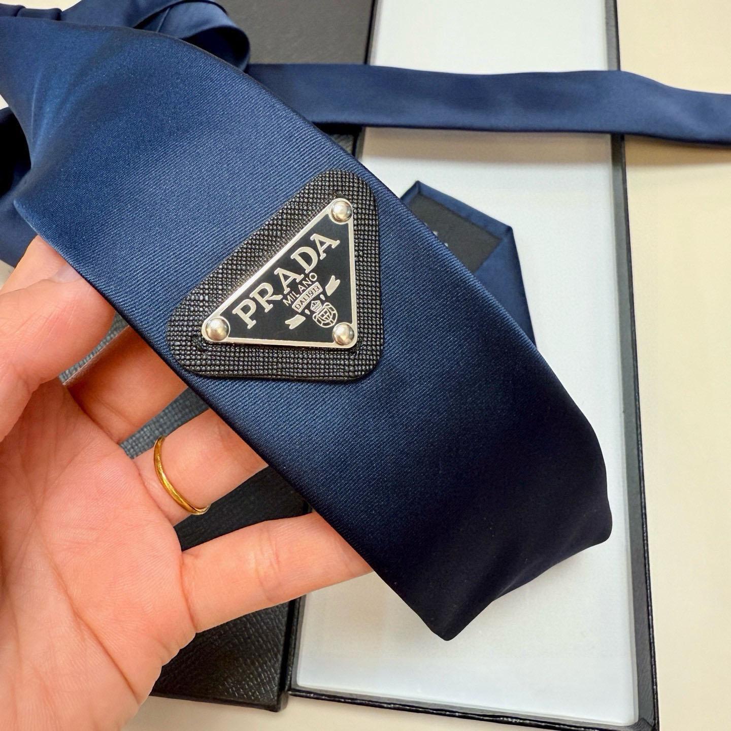 Prada Prada Logo Tie - DesignerGu