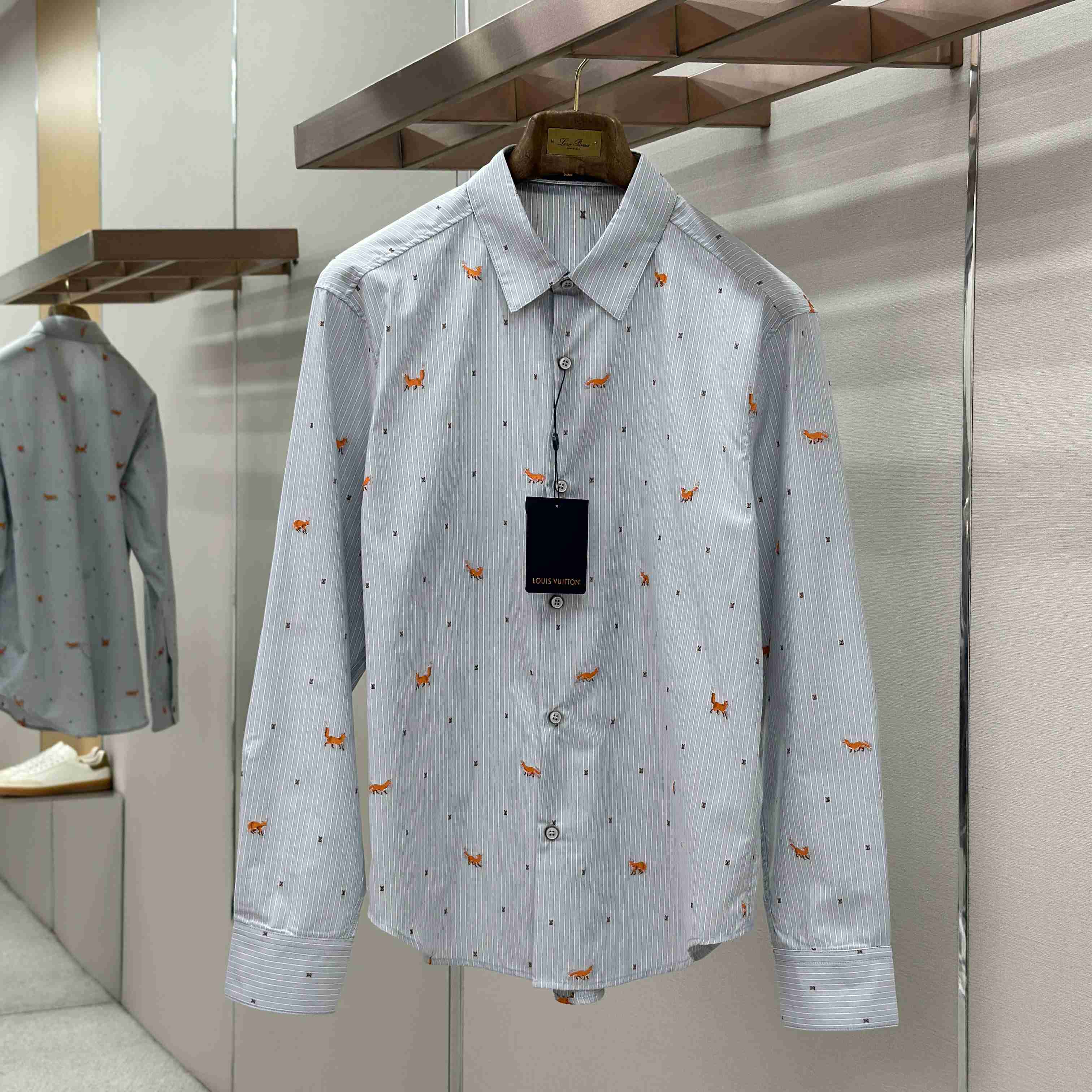 Louis Vuitton Striped Fil Coupe Shirt 1AJC98 - DesignerGu