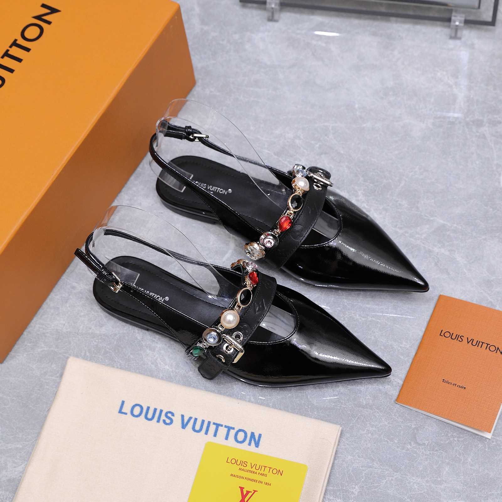 Louis Vuitton LV Vibe Slingback Flat Ballerina   1AIU07 - DesignerGu