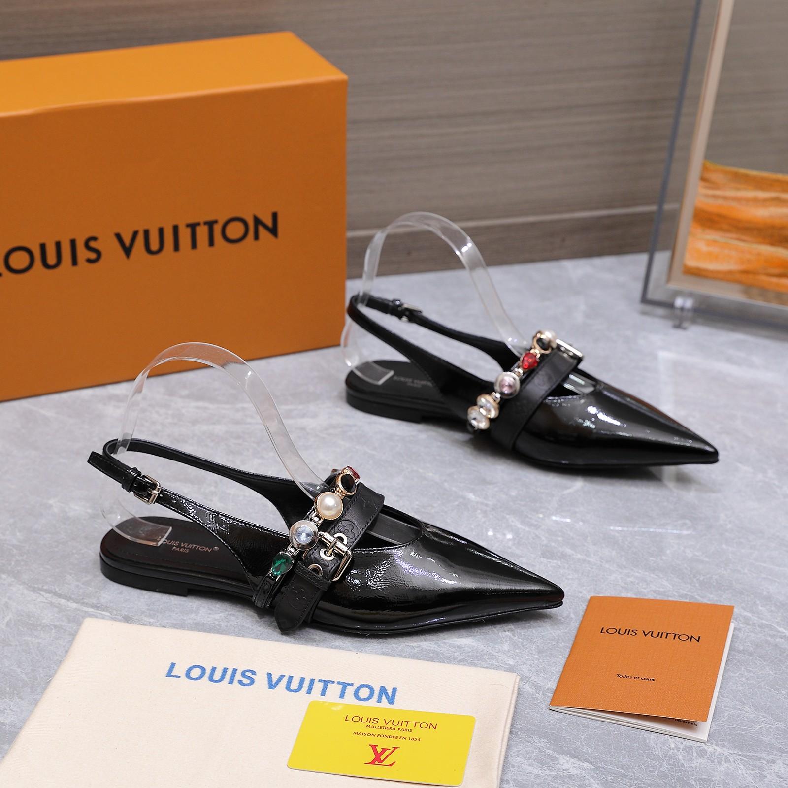 Louis Vuitton LV Vibe Slingback Flat Ballerina   1AIU07 - DesignerGu