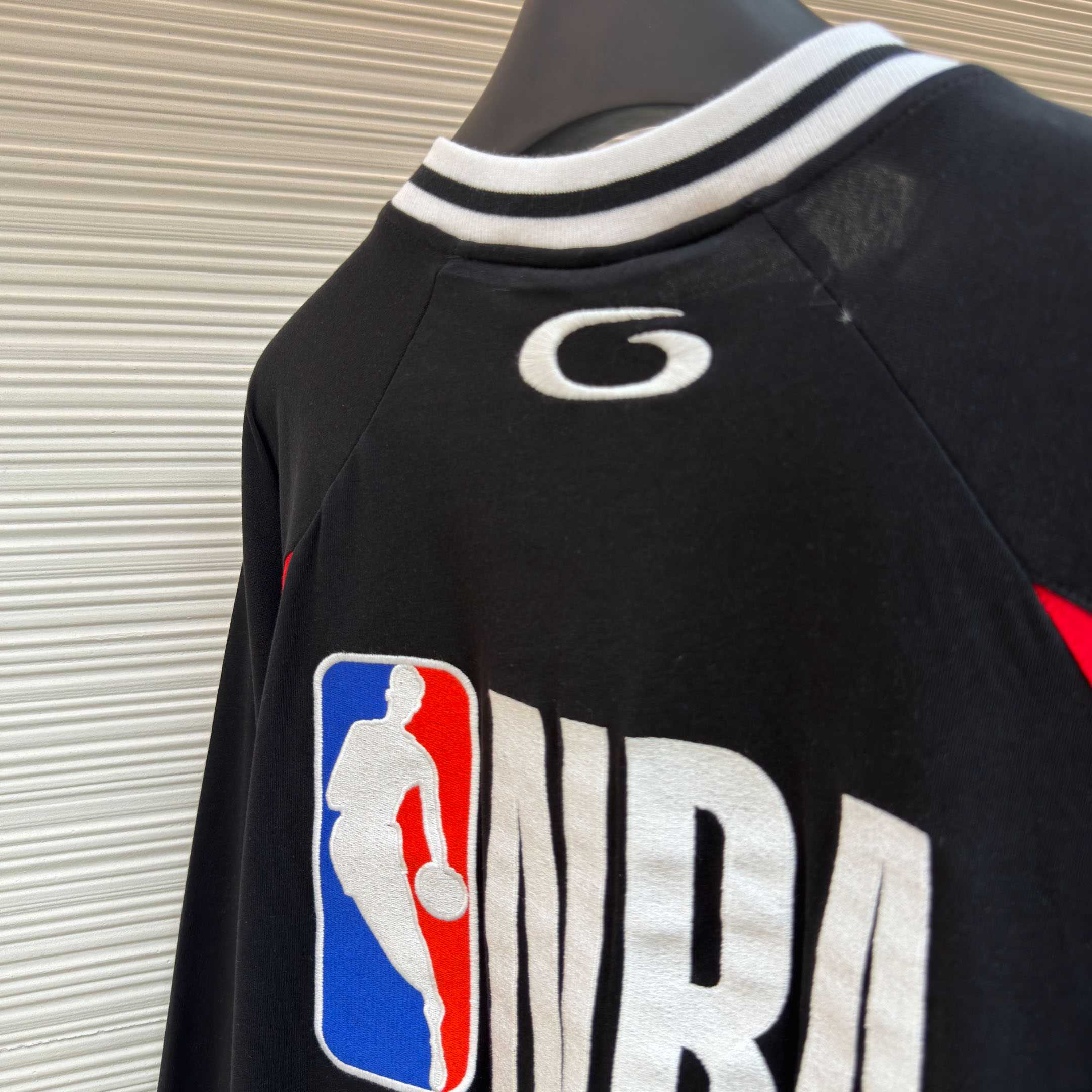 Balenciaga | Nba Collaboration Oversized Long Sleeve T-shirt In Black/Multicolor  - DesignerGu