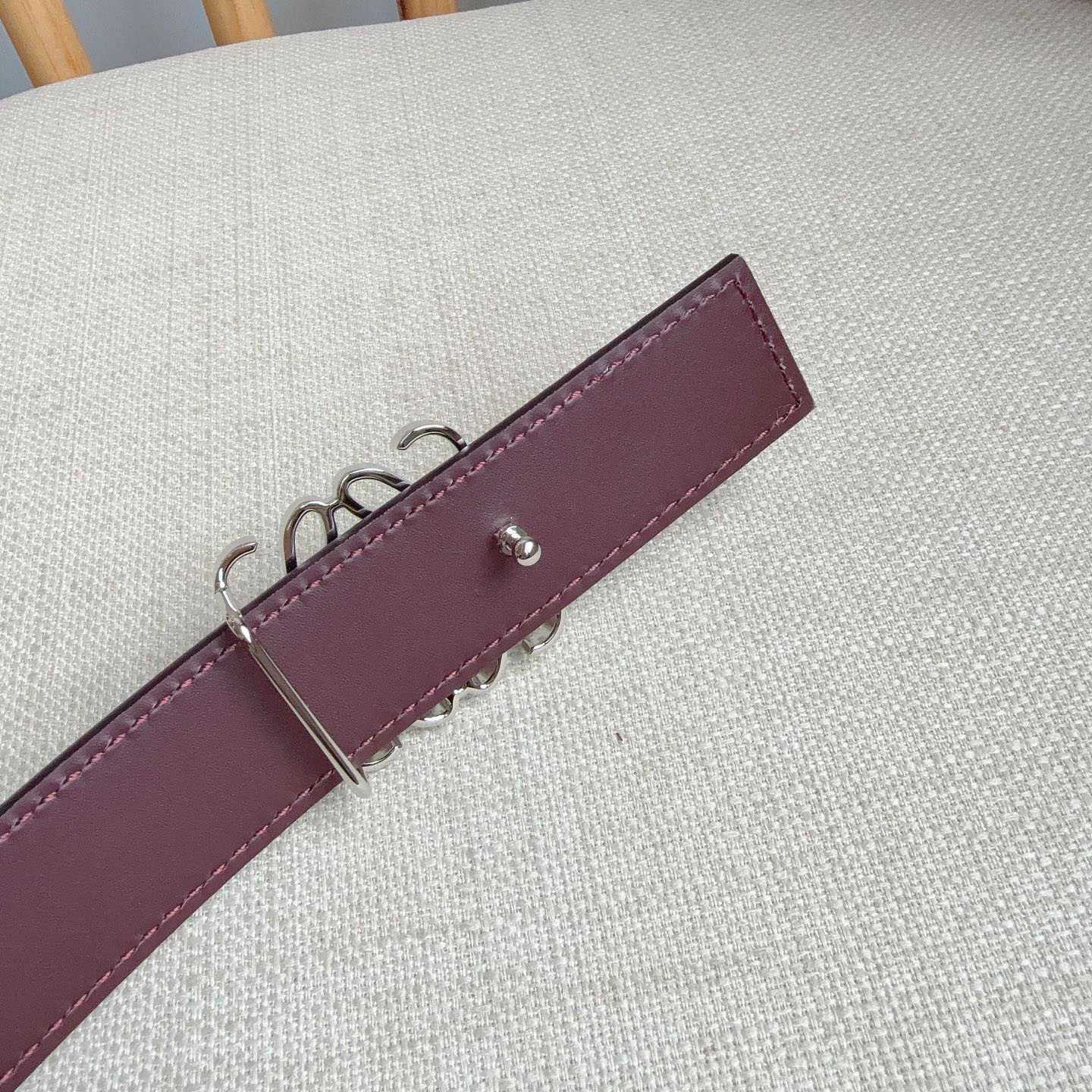 Loewe Reversible Anagram Belt In Smooth Calfskin - DesignerGu