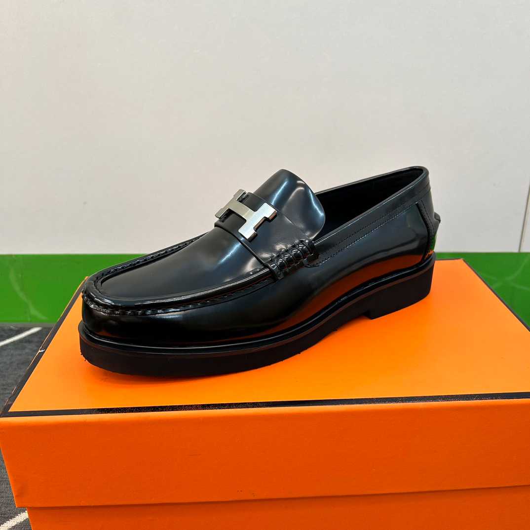 Hermes Faubourg Loafer Noir - DesignerGu