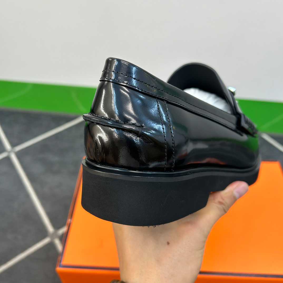 Hermes Faubourg Loafer Noir - DesignerGu