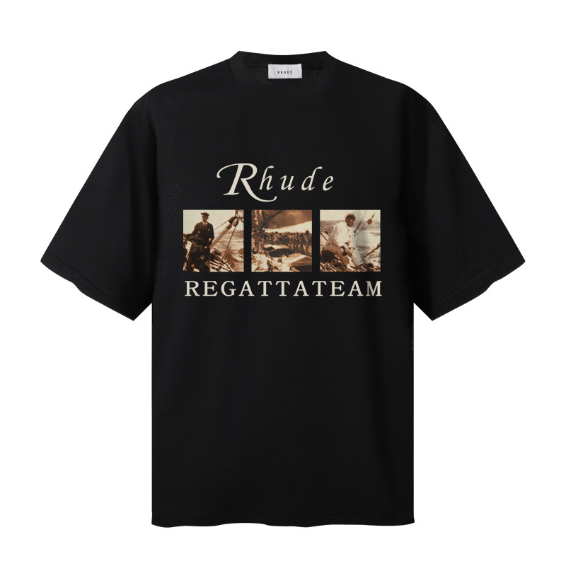 Rhude USVI Regatta Tour Long-Sleeve Tee 'Black' - DesignerGu