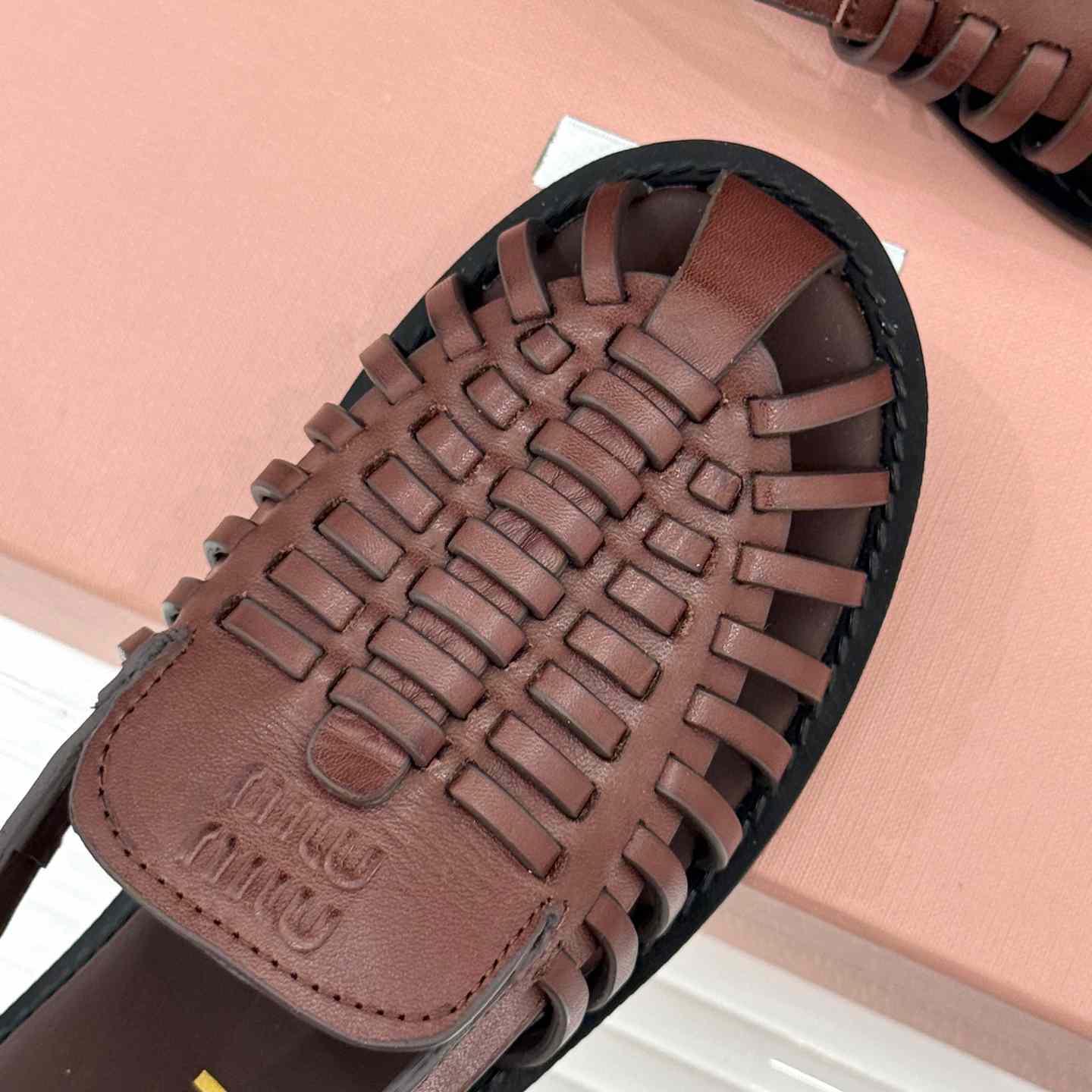 Miu Miu Leather Slingback Loafers - DesignerGu