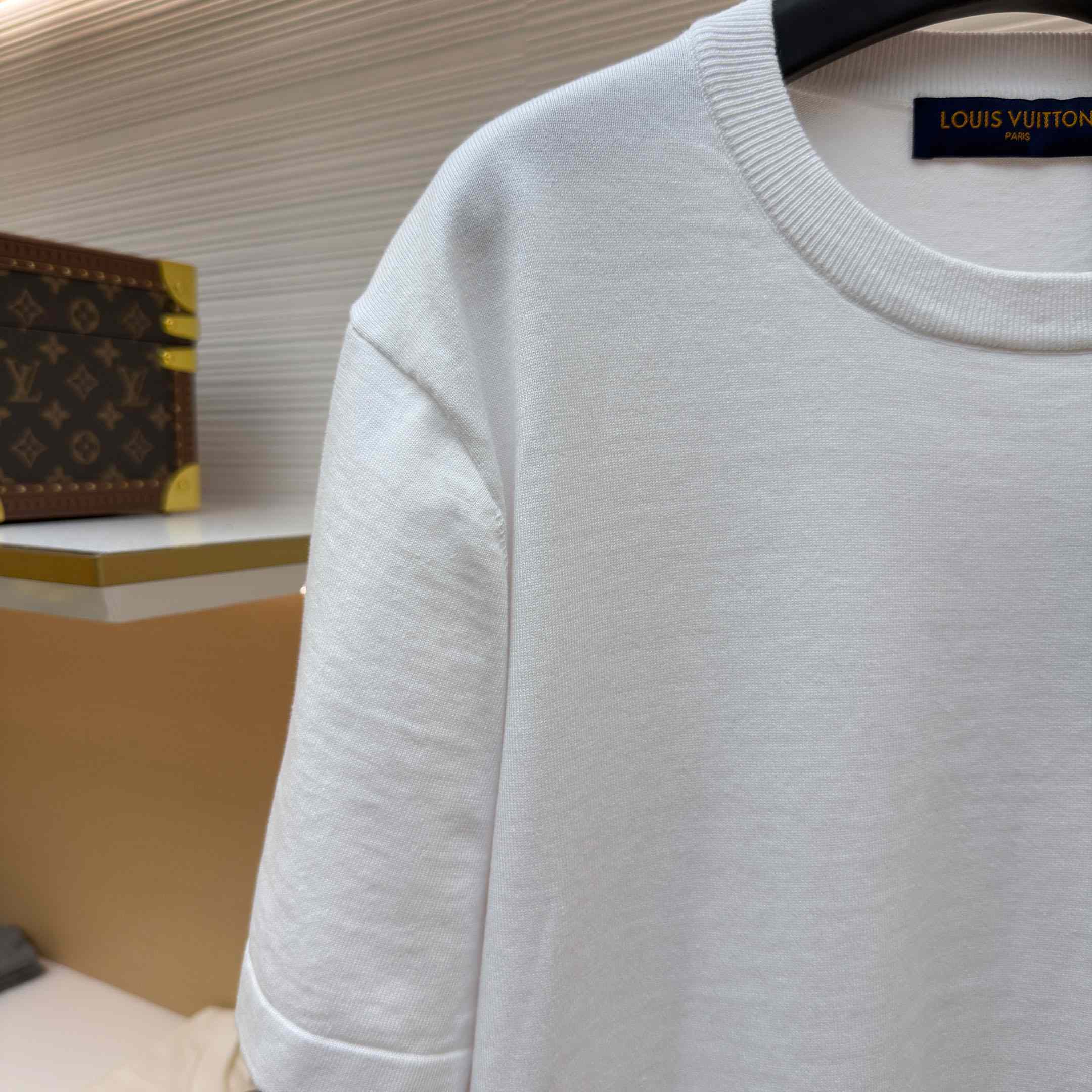 Louis Vuitton Short-Sleeved Crewneck With Signature 1AK70O - DesignerGu