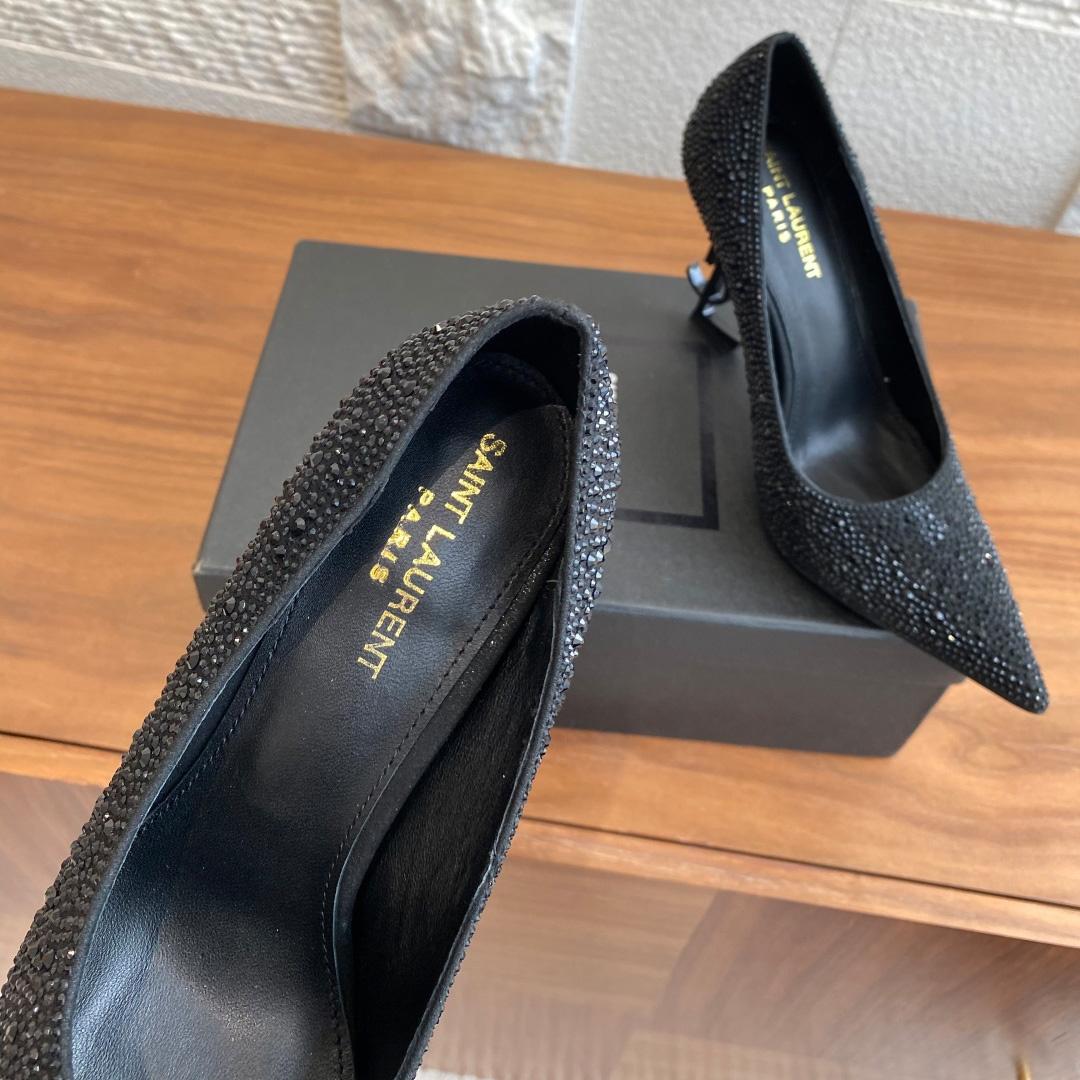 Saint Laurent Opyum Glitter Pumps - DesignerGu