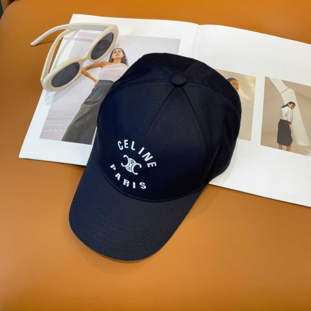 Celine Paris Triomphe Embroidered Baseball Cap  - DesignerGu