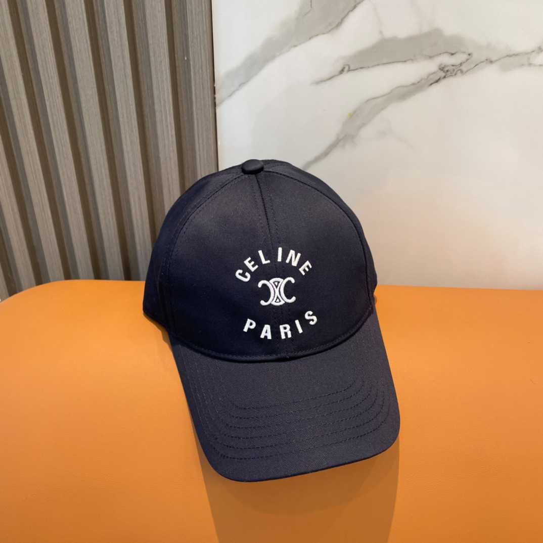 Celine Paris Triomphe Embroidered Baseball Cap  - DesignerGu