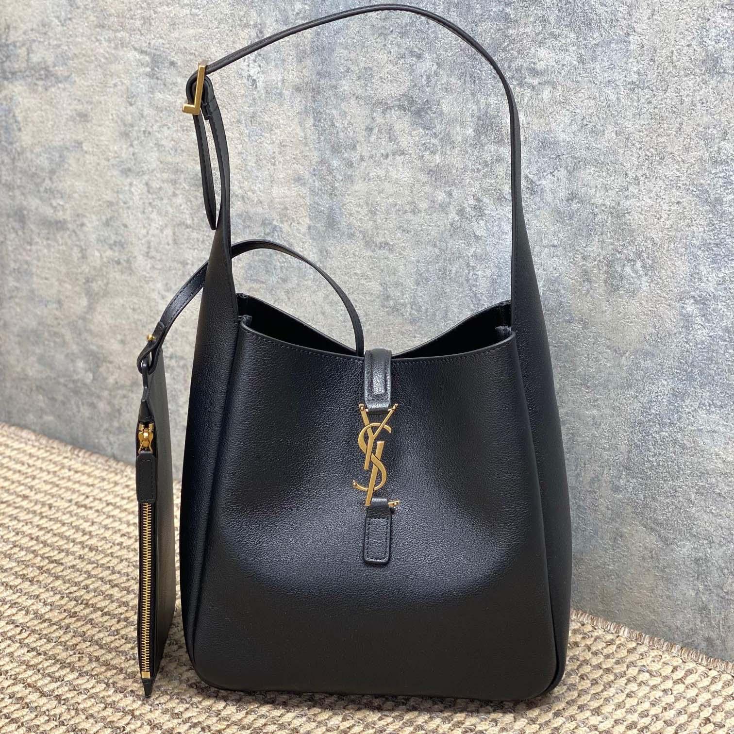 Saint Laurent LE 5 À 7 Supple Small In Grained Leather - DesignerGu