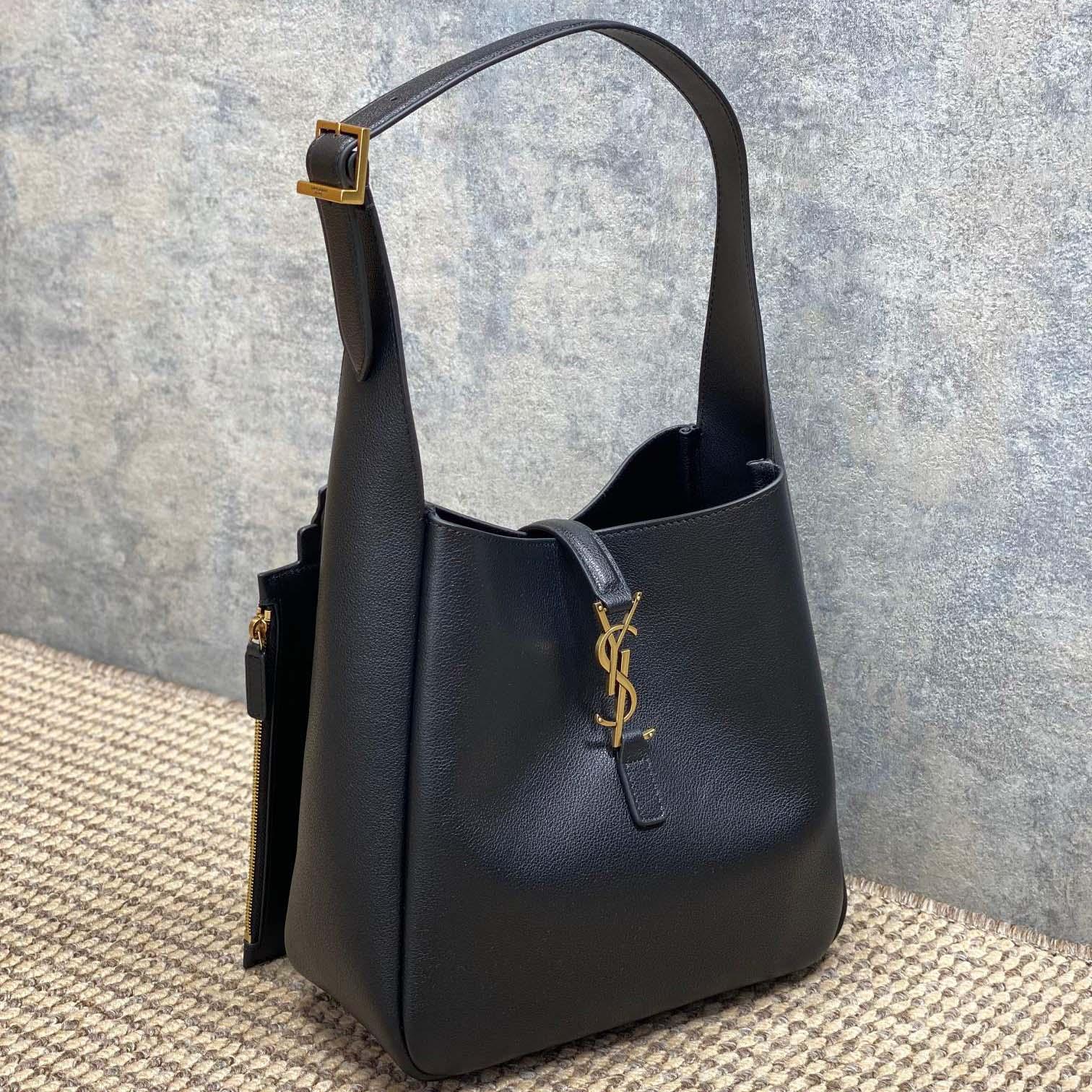 Saint Laurent LE 5 À 7 Supple Small In Grained Leather - DesignerGu