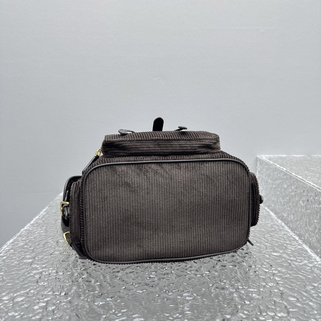 Miu Miu  Large Corduroy Backpack - DesignerGu